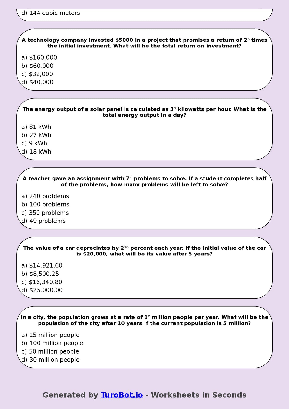 Math - Year 8 - Indices and Powers