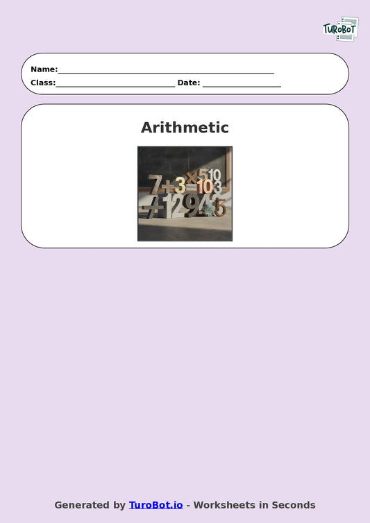 Year 8 Math Worksheet – Arithmetic with Large Numbers