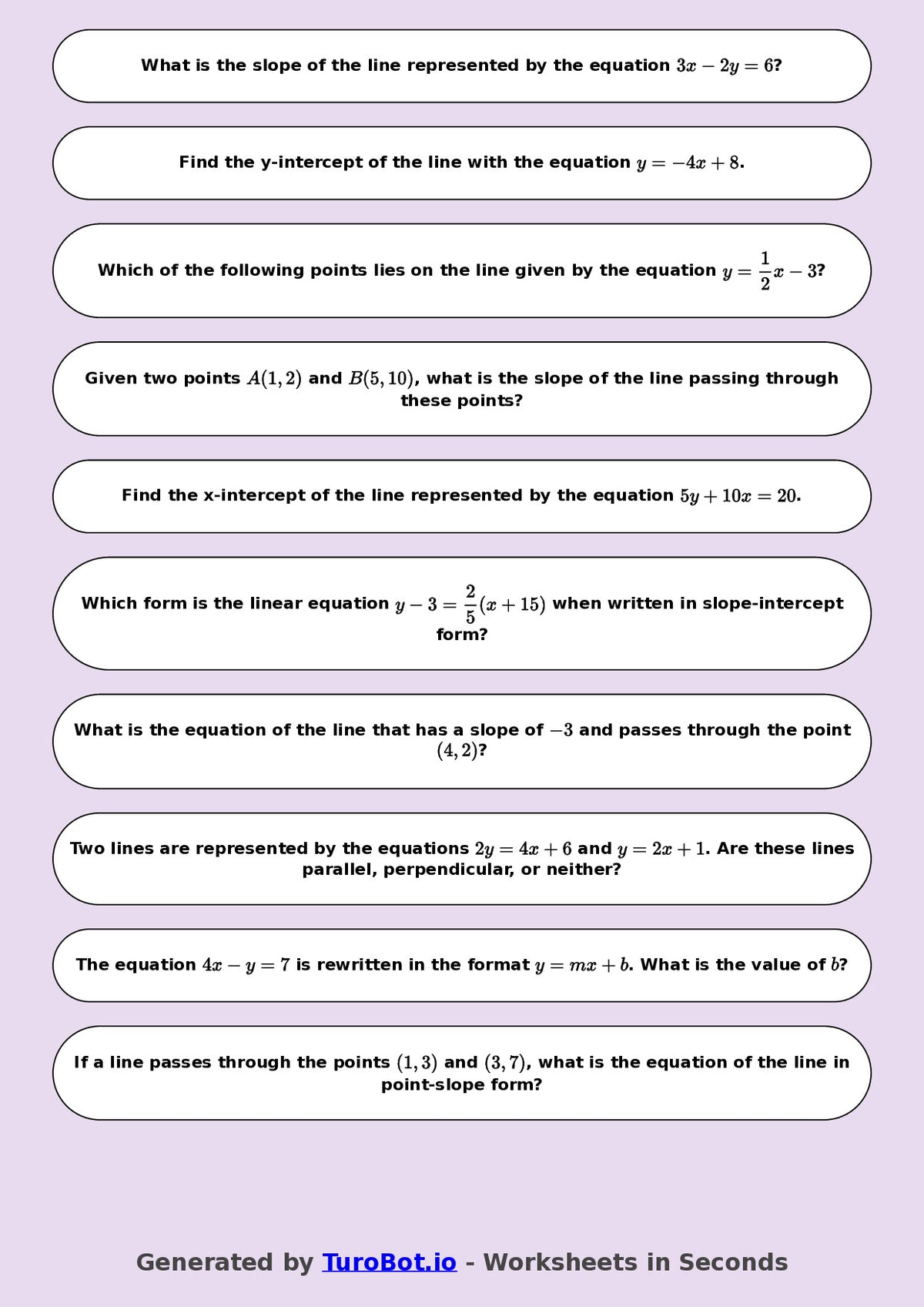 Year 8 Math Worksheet – Coordinates and Linear Graphs