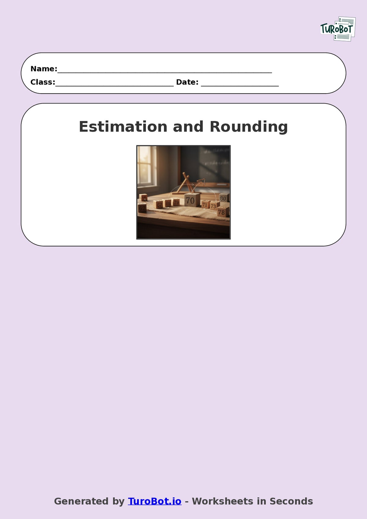Year 8 Math Worksheet – Estimation and Rounding