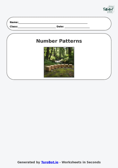 Year 8 Math Worksheet – Number Patterns and Sequences