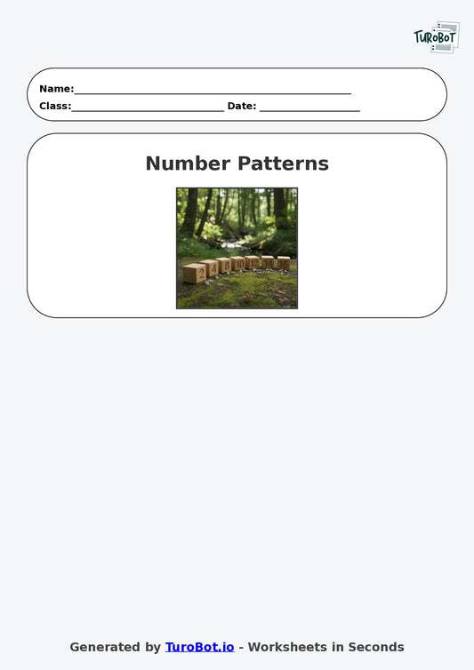Year 8 Math Worksheet – Number Patterns and Sequences
