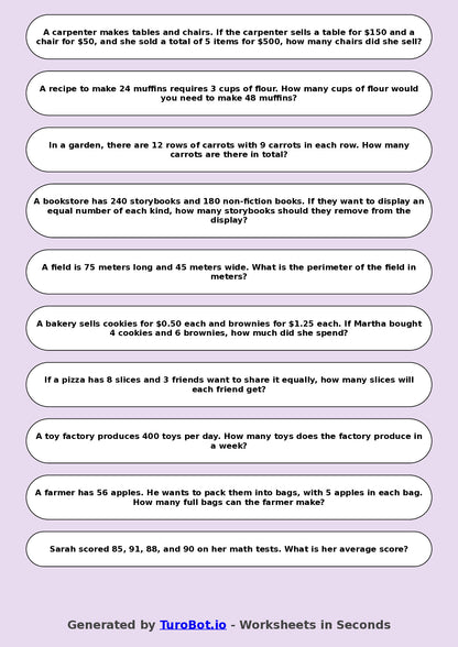 Math - Year 8 - Practical math