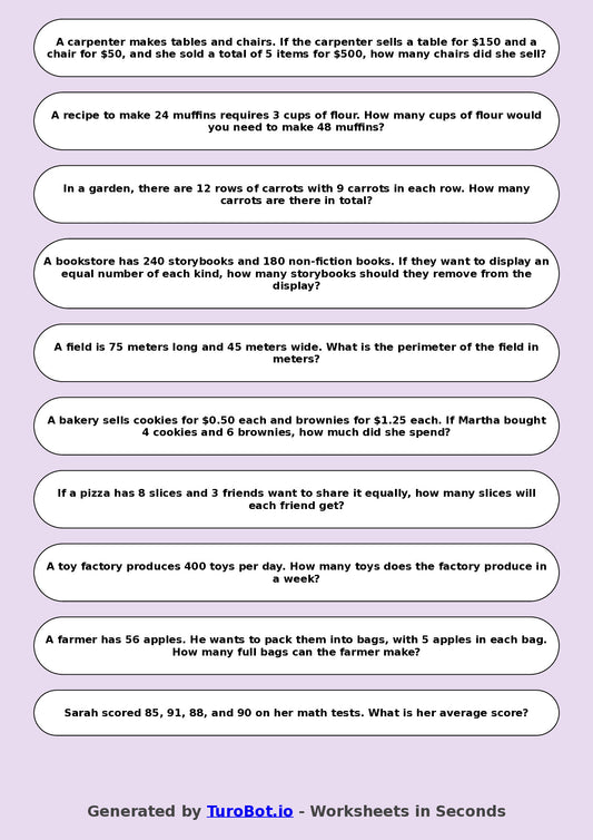 Math - Year 8 - Practical math
