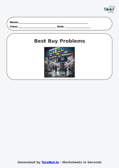 Year 9 Math Worksheet – Best Buy Problems