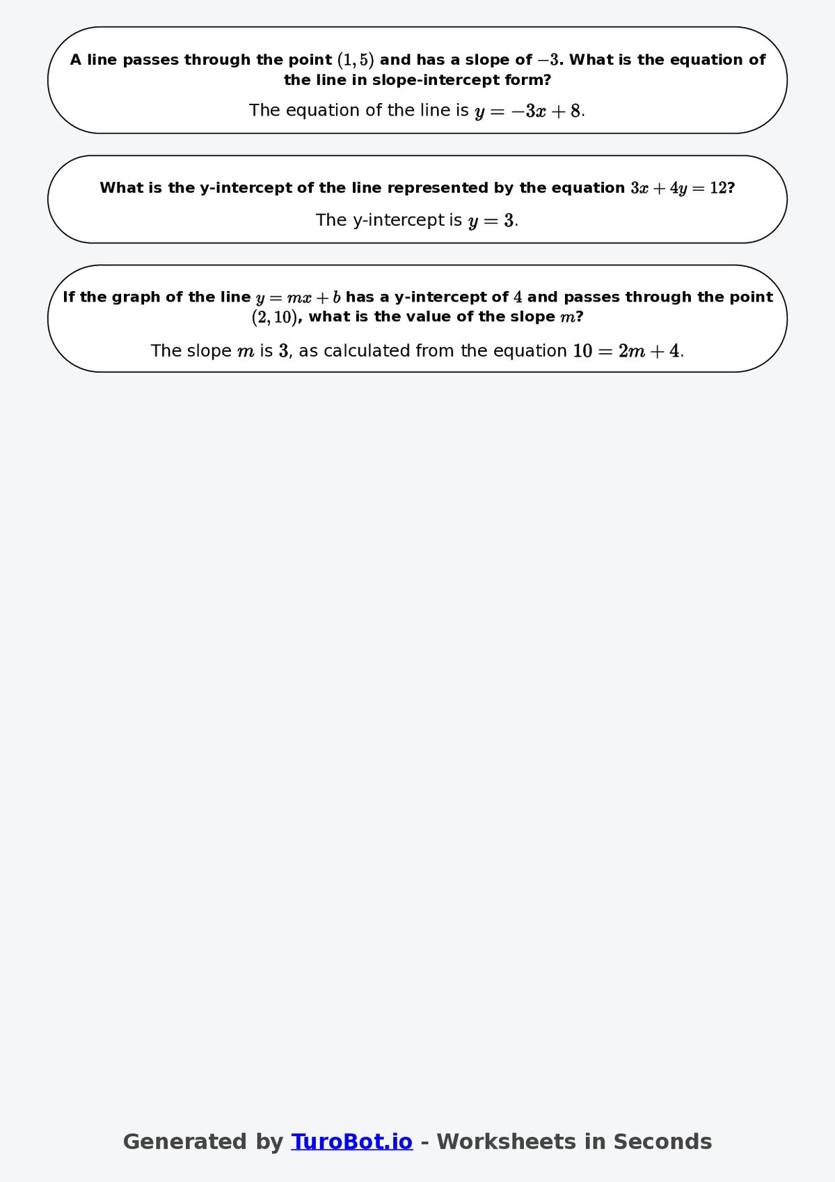 Year 9 Math Multiple Choice Worksheet – Coordinates and Linear Graphs 2
