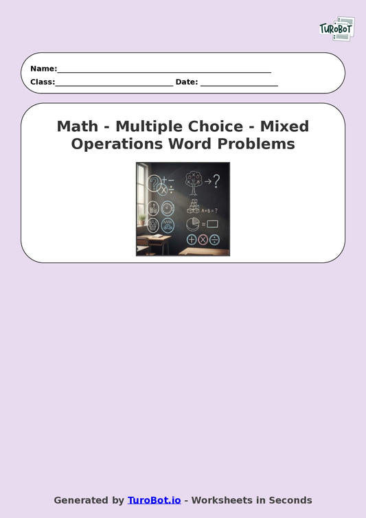 Year 9 Math Mixed Operations Word Problems