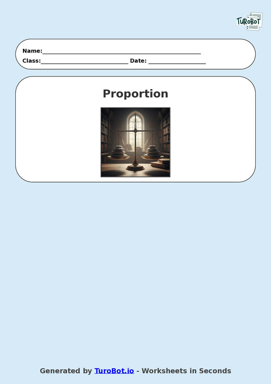 Year 9 Math Worksheet – Proportion in Real Life Contexts