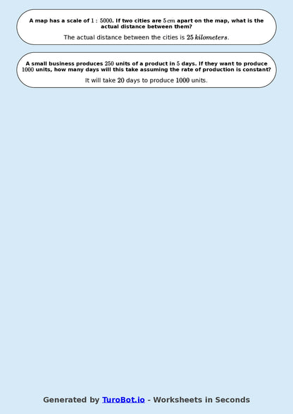 Year 9 Math Worksheet – Proportion in Real Life Contexts