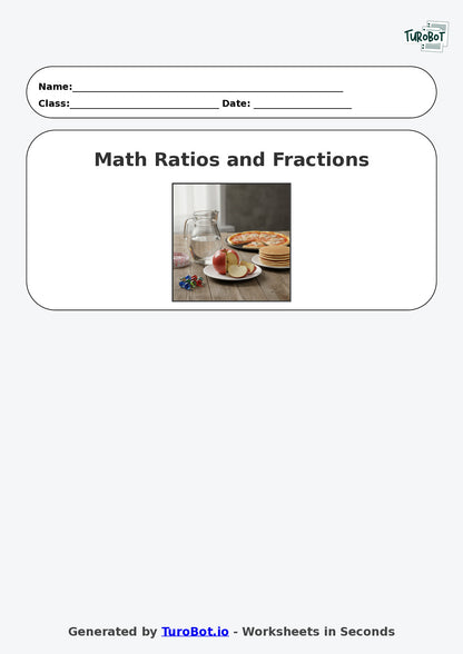 Year 9 Math  Worksheet – Ratios and Fractions Links