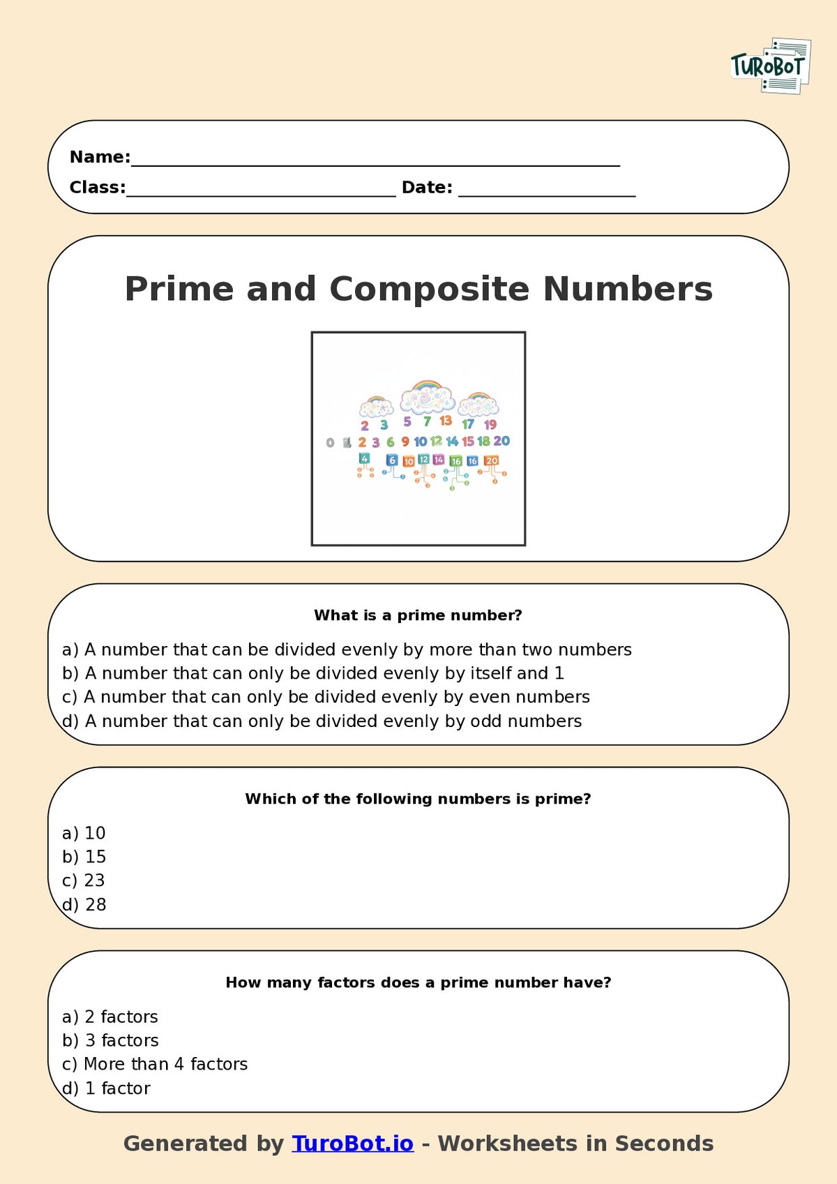 Year 5 Maths Multiple Choice Worksheet – Prime and Composite Numbers Explained