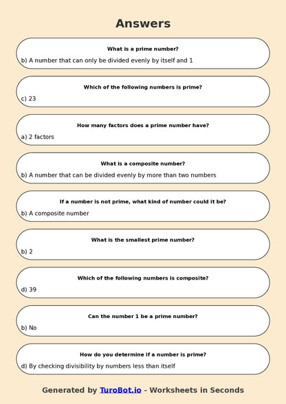 Year 5 Maths Multiple Choice Worksheet – Prime and Composite Numbers Explained
