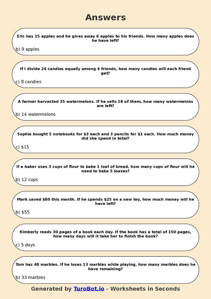 Year 7 Maths Multiple Choice Worksheet – Integer Operations Using Context