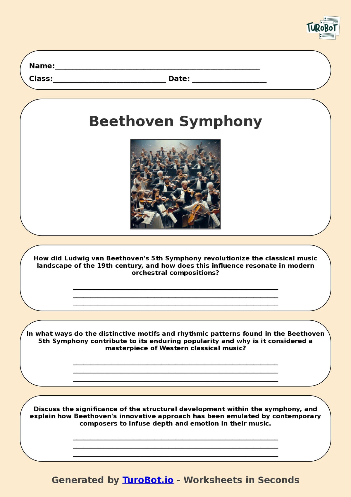 Music - Year 10 - Beethoven Symphony
