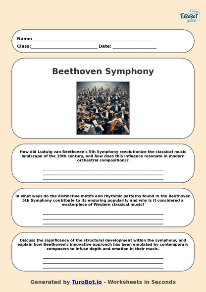 Music - Year 10 - Beethoven Symphony