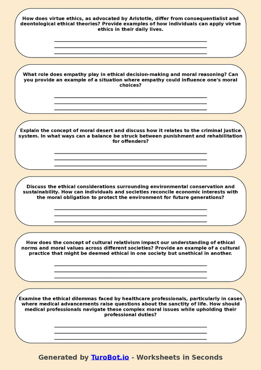 Philosophy - Year 12 - Ethics and Morality
