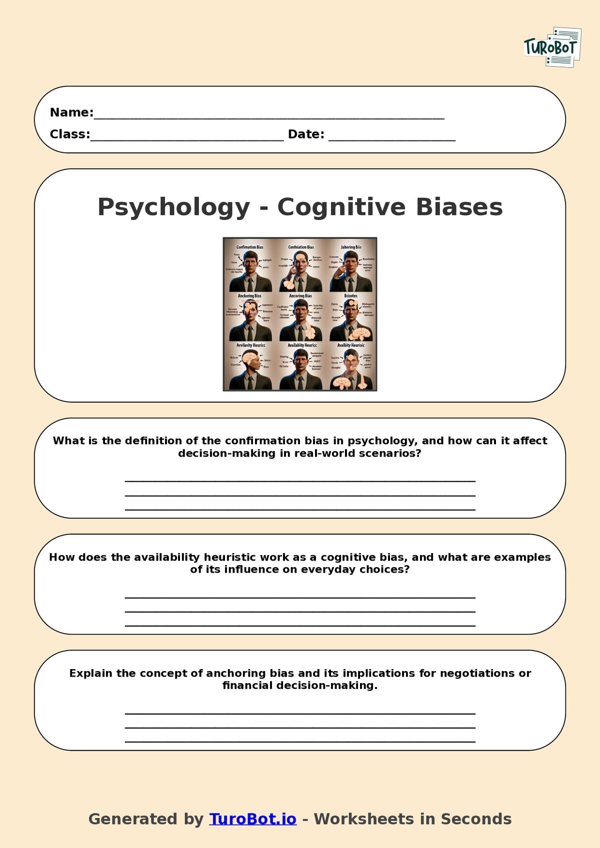 Psychology - Year 10 - Cognitive Biases