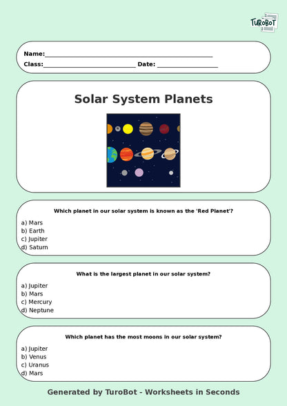 Science - Year 5 - Solar System