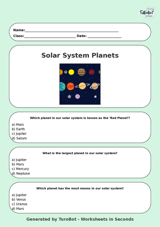 Science - Year 5 - Solar System