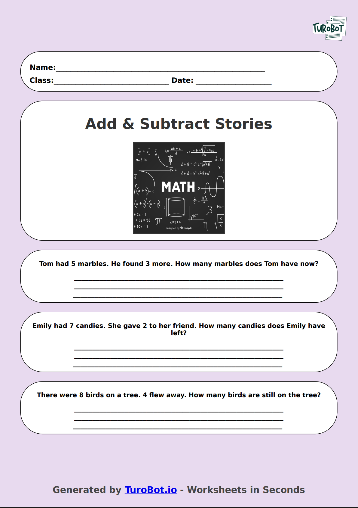 Math - Word Problems (Addition and Subtraction) - Year 3 - Add & Subtract Stories