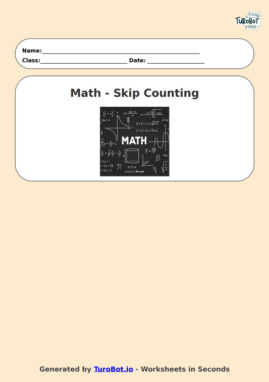 Math - Skip Counting by 25s and 50s - Year 3 - Lets Count by 25s and 50s