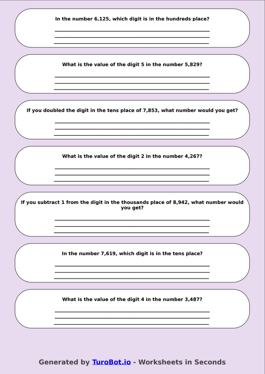 Math - Place Value to 1,000 - Year 3 - Place Value Challenge 2