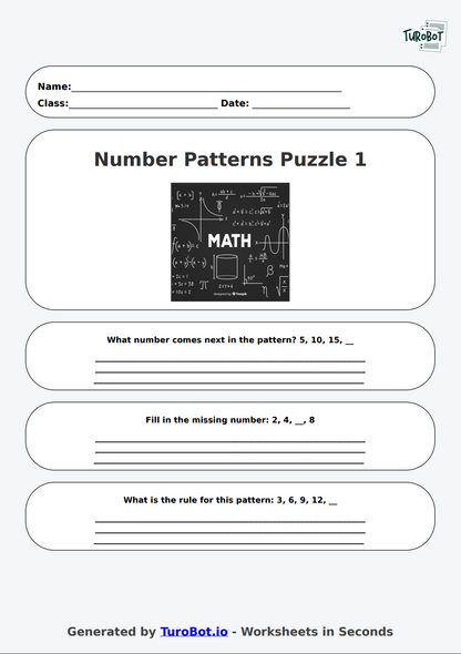 Math - Number Patterns and Operations - Year 3 - Number Patterns