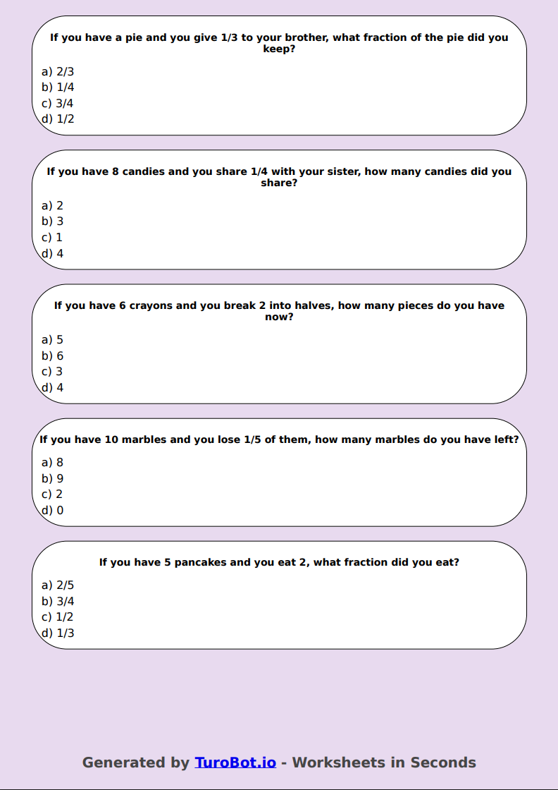 Math - Fractions Word Problems - Year 3 - Fraction Word Problems