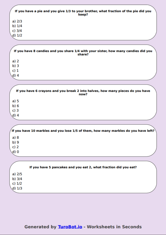 Math - Fractions Word Problems - Year 3 - Fraction Word Problems
