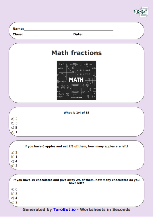 Math - Fractions of a Group - Year 3 - Fractions of a Set