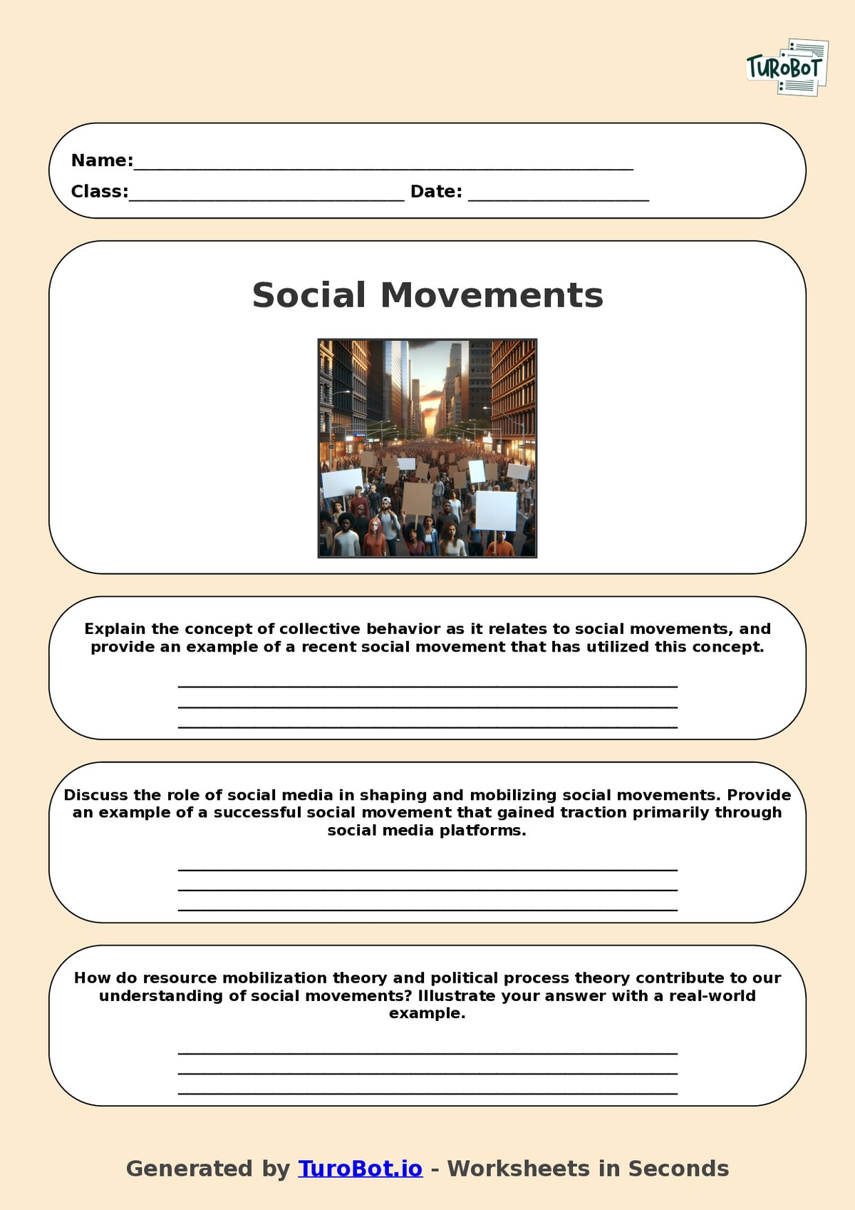 Sociology - Year 9 - Social Movements