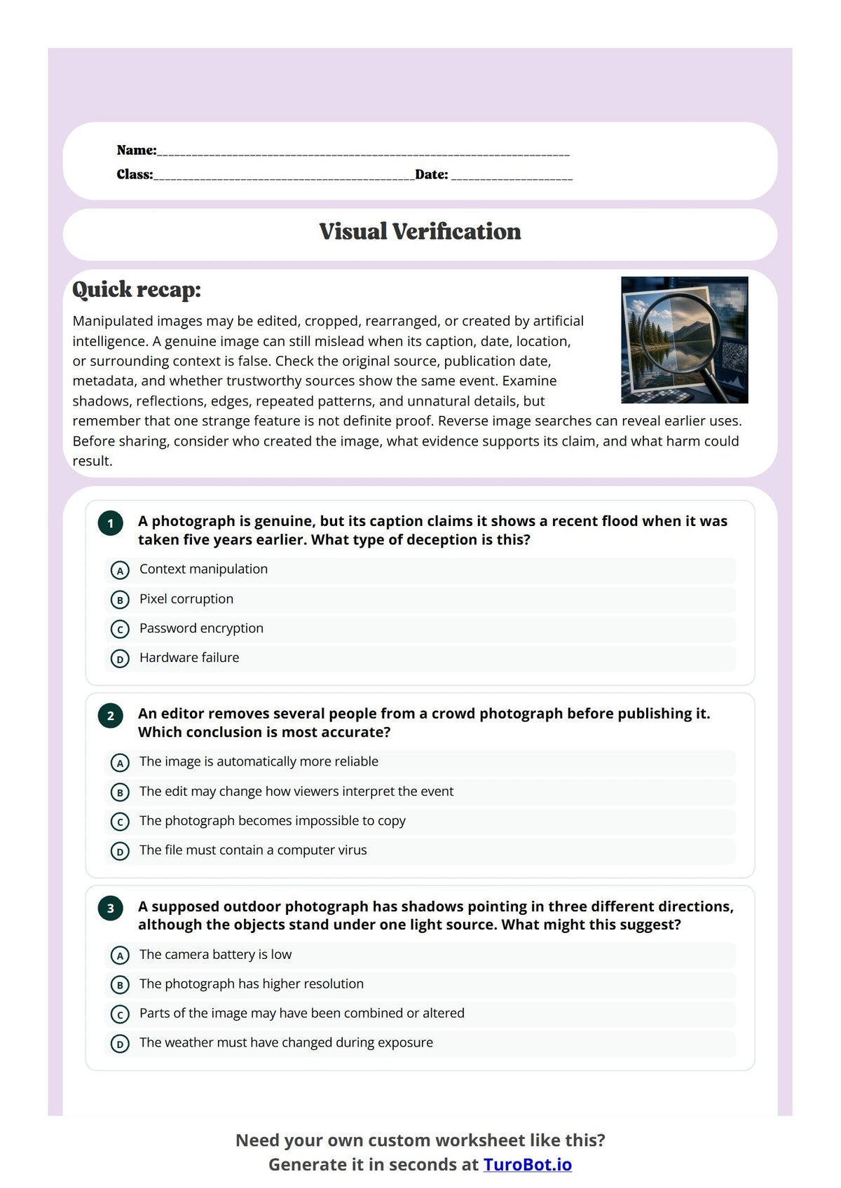 Visual Verification preview