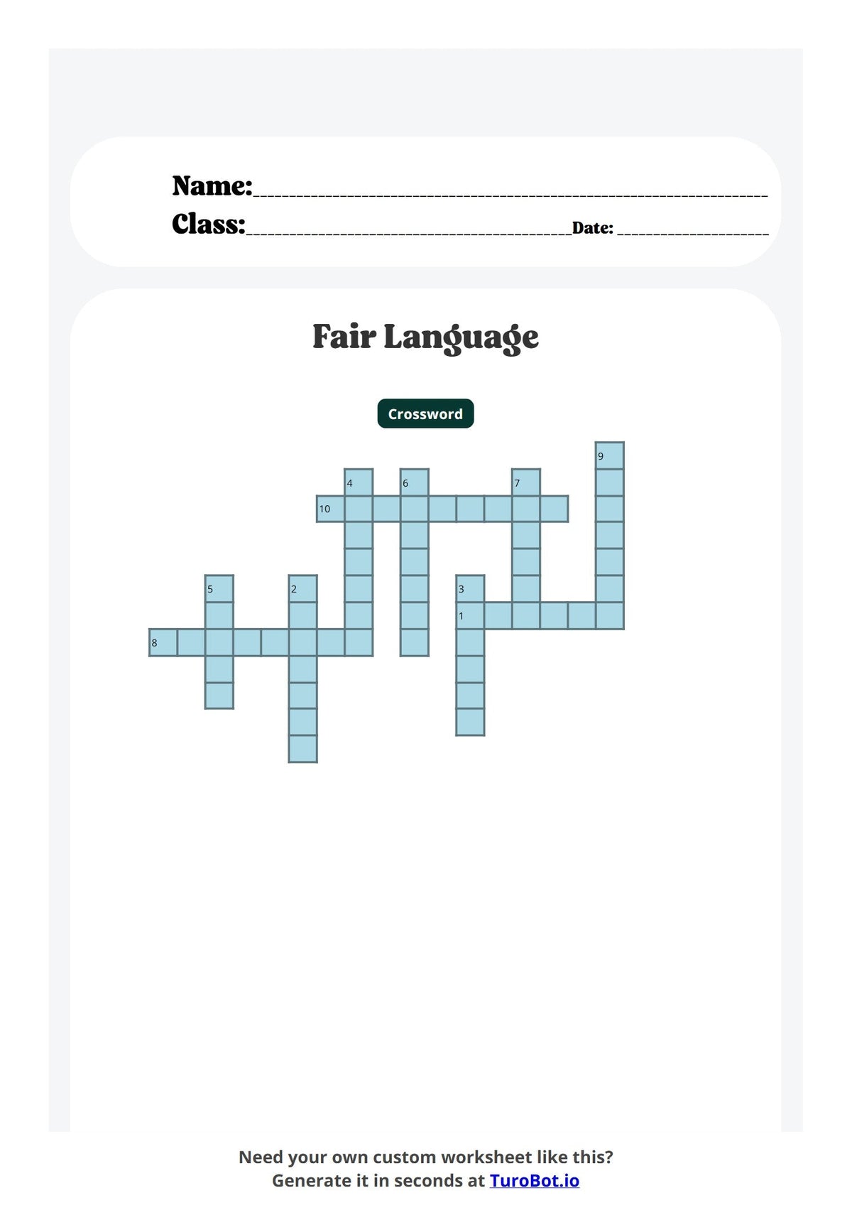 Free Year 5 Language Worksheet - Fair Language preview
