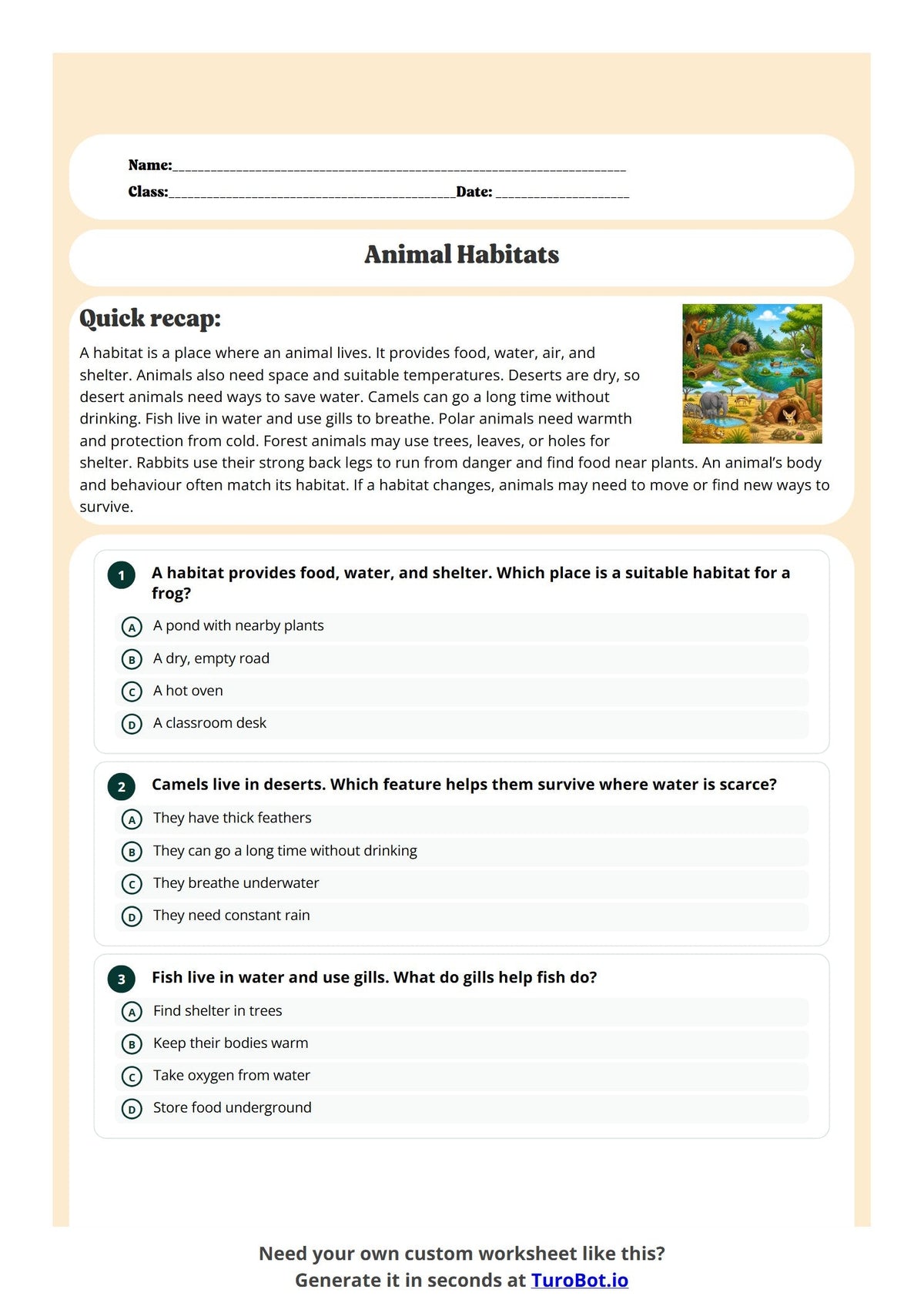 Animal Habitats preview