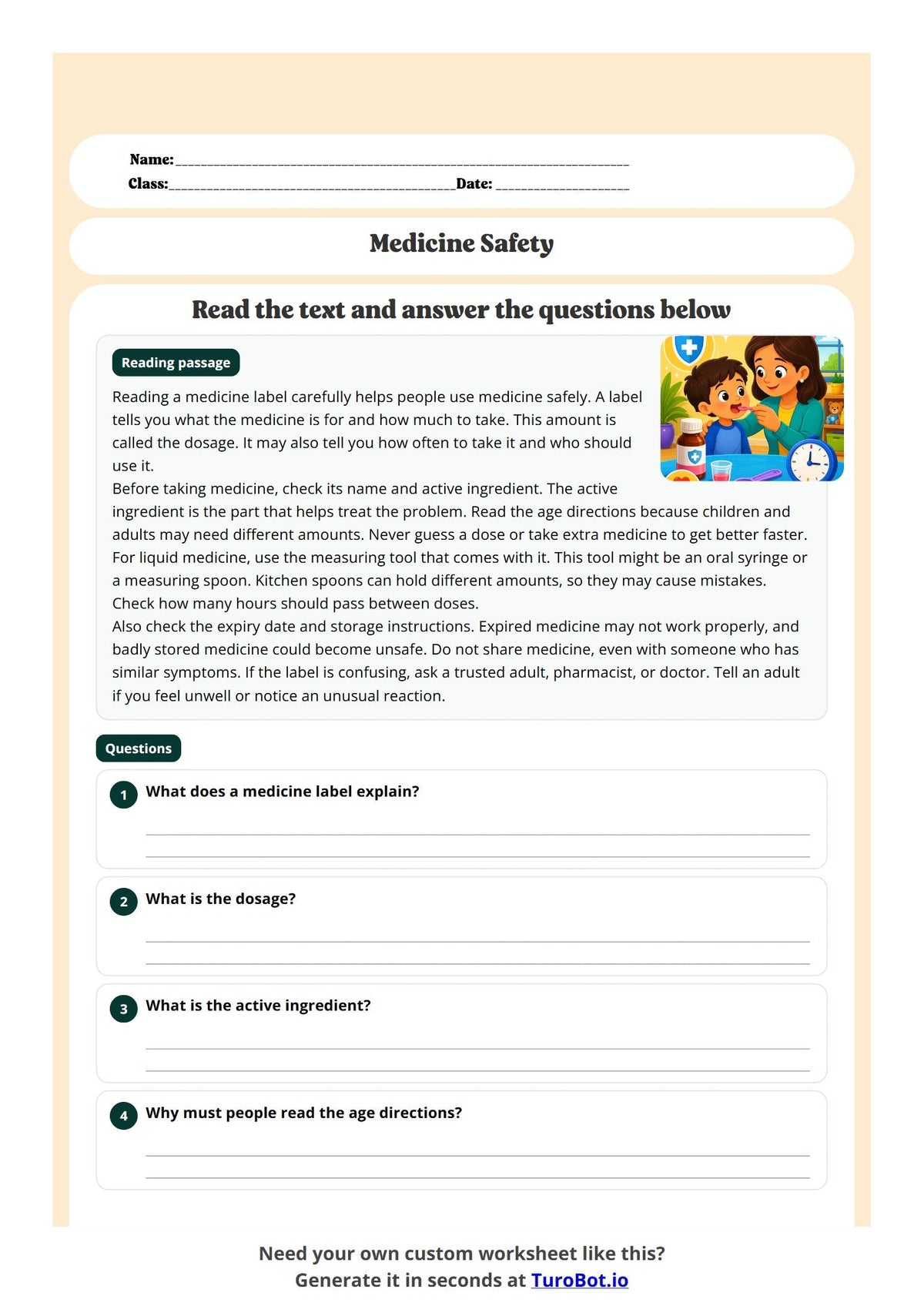Medicine Labels and Dosage Instructions preview