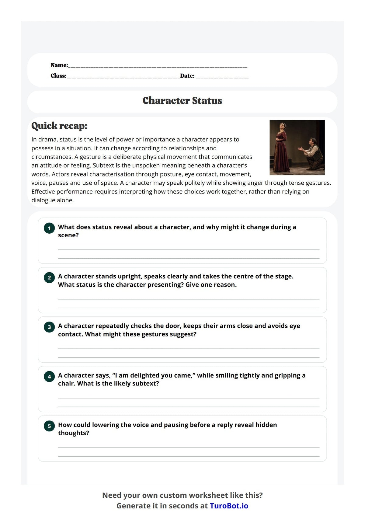 Character Status preview