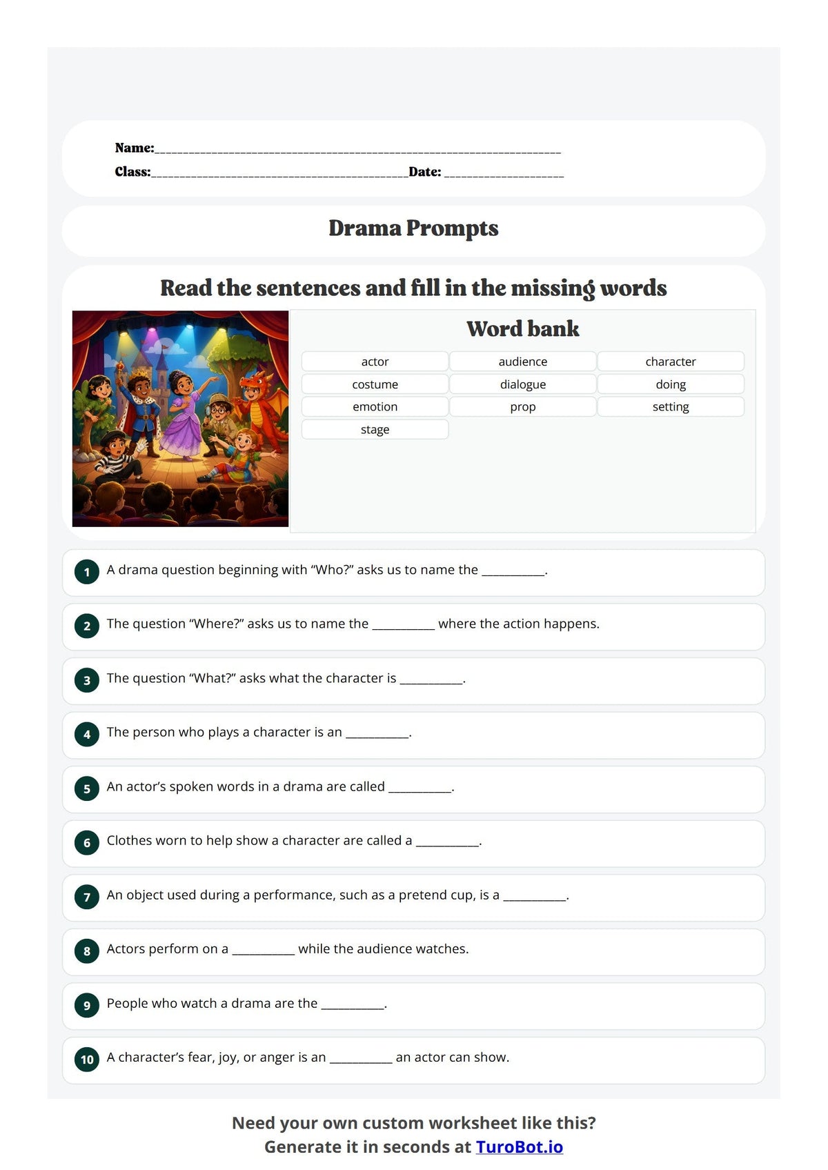 Drama Prompts preview